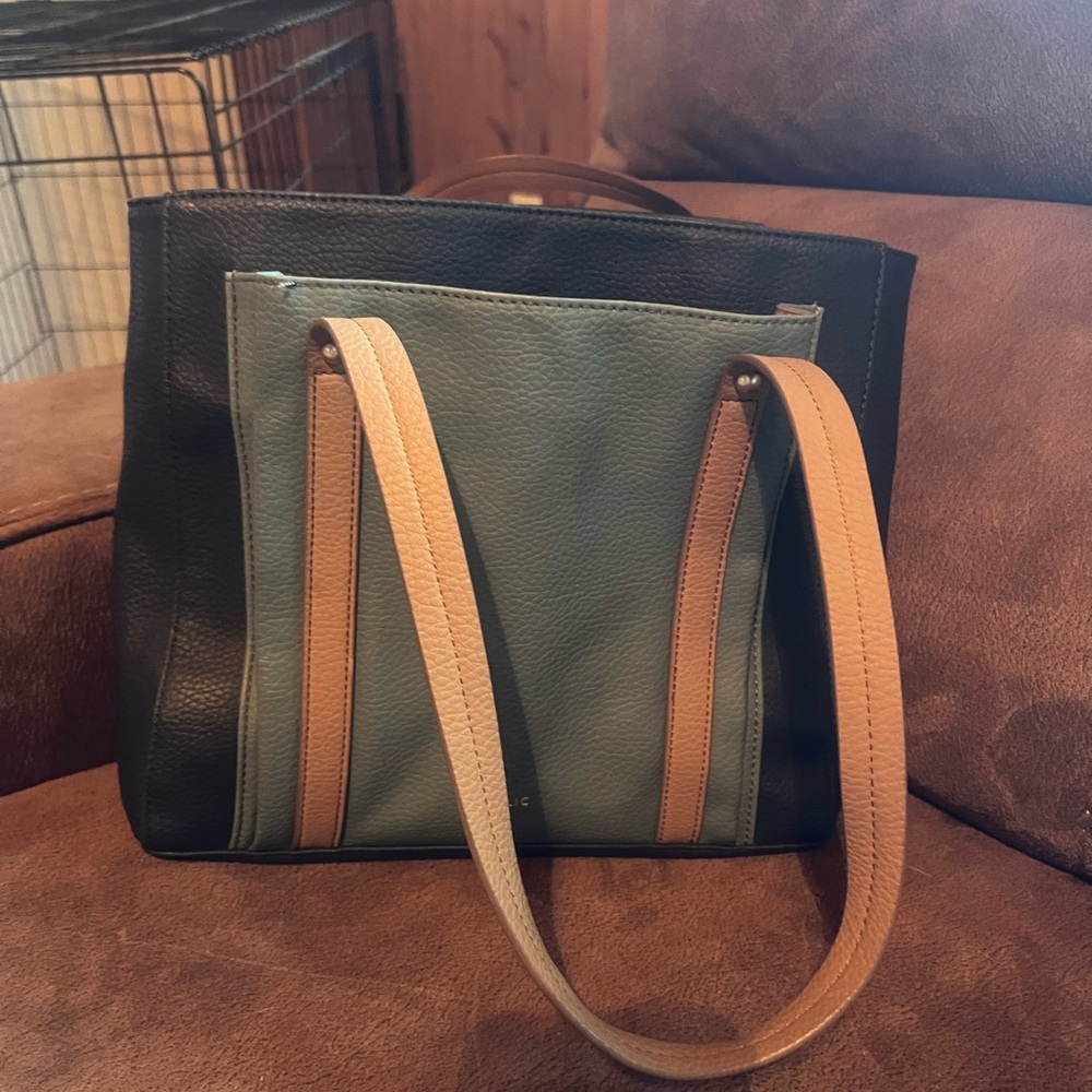 Elegant Dark Blue and Light Blue Tote Bag